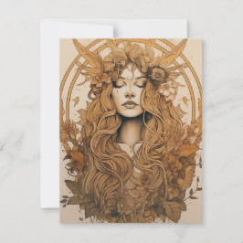 Lammas Harvest - Nordic Retro Pagan Helgdag Card Julkort