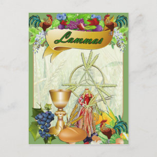 Lammas Lughnasadh Pagan Fantasy Art Postcard Vykort