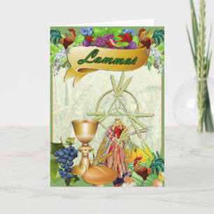 Lammas Lughnasadh Pagan hälsningkort Helgkort