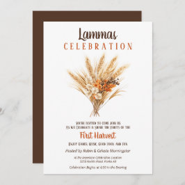 Lammas Pagan Fall Harvest Wheat Bouquet Inbjudningar