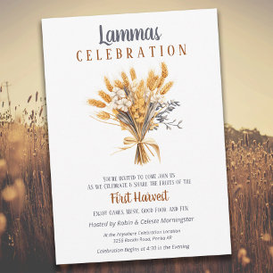 Lammas Pagan Fall Harvest Wheat Bouquet Inbjudningar