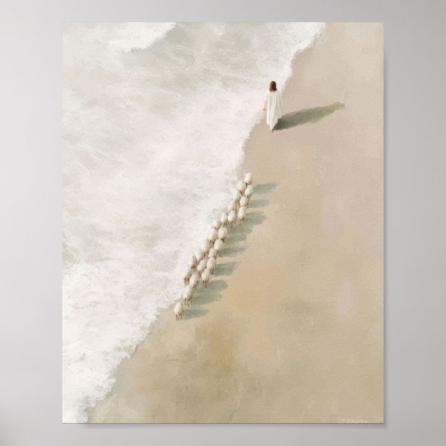 Lammets efterföljelse av Jesus Kristus konst Poster (Framsidan)