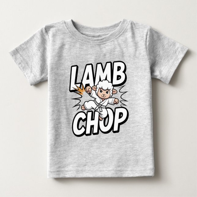 Lammkapp! Rolig karate-lamm i gi T Shirt (Framsida)