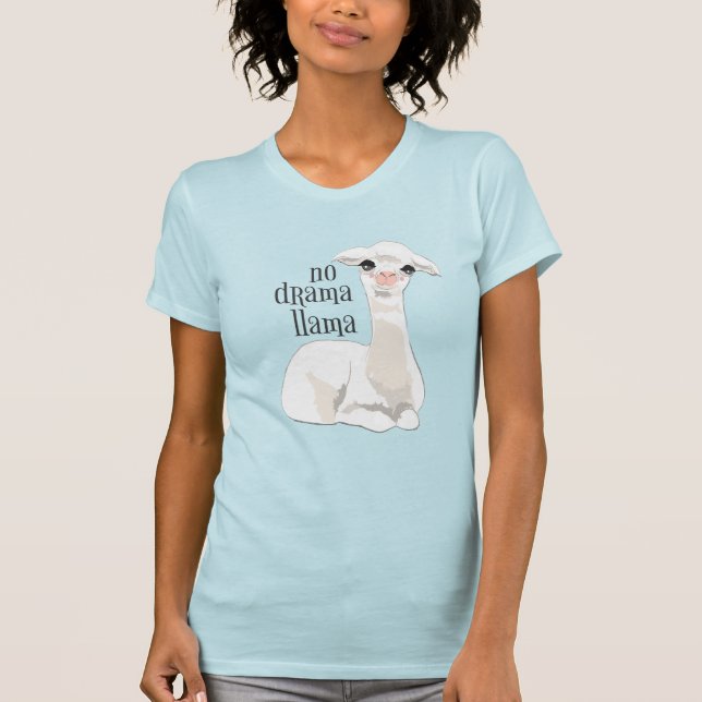 Lammnyj Drama Llama Pop Culture T Shirt (Framsida)