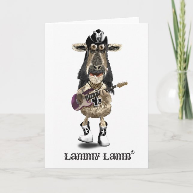 Lammy Lamb a Heavy Metall sten SHEEP Kort (Framsida)