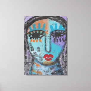 Lämna Abstrakten Bakom målning på OSB-skivor Canvastryck