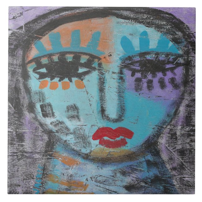 Lämna Abstrakten Bakom målning på OSB-skivor Kakelplatta (Framsidan)