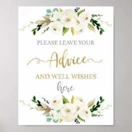 Lämna Advice babyduschskylt Poster