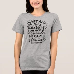 Lämna All Din Oro – 1 Petrus 5:7 Bibelvers T Shirt