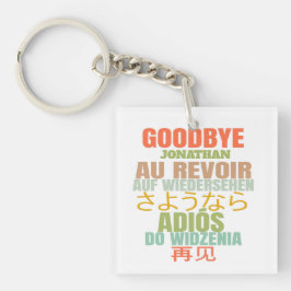 Lämna Au Revoir Typography Keychain