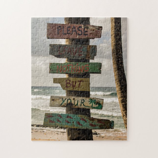 Lämna bara fotavtryck pussel (Vertikal)