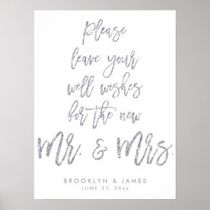 Lämna Bröllop-signalen för brunnen i Önskemål vid Poster