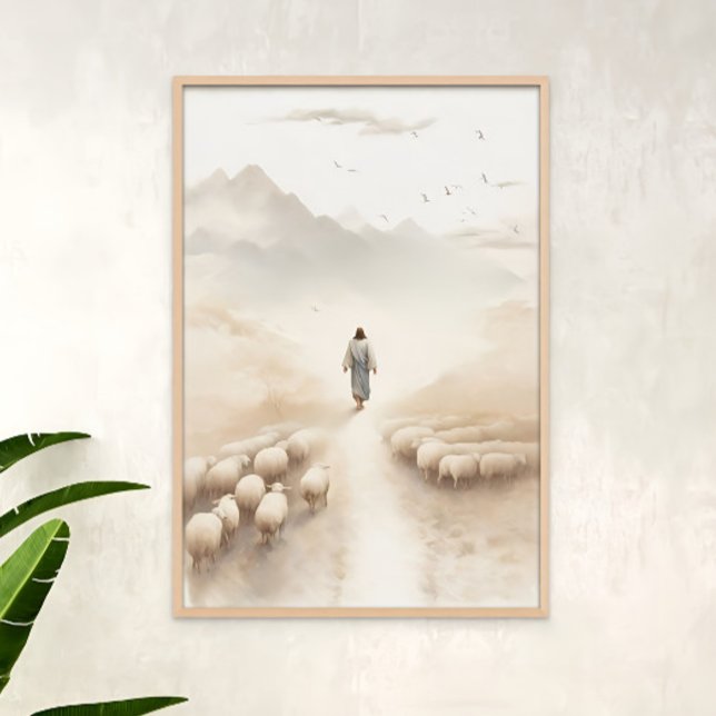 Lämna de 99, Modern kristen konst, Jesus lämnar Poster (Skapare uppladdad)