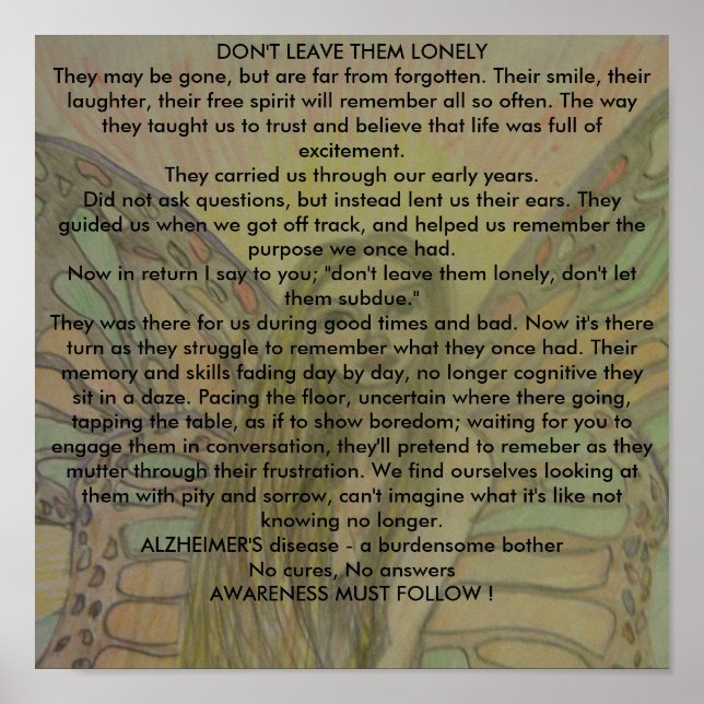 Lämna dem inte poster ensamma (Framsidan)