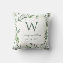 Lämna Design Leaf Garden Initial Bröllopsdyna