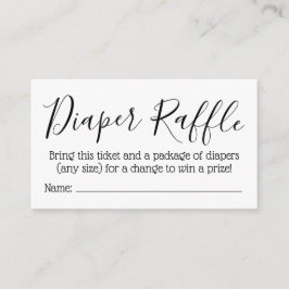 Lämna Diaper Raffle Biljett Tilläggskort