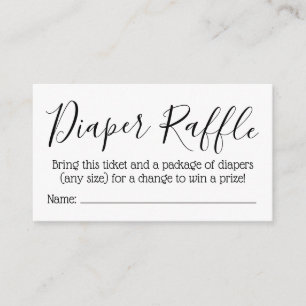 Lämna Diaper Raffle Biljett Tilläggskort