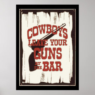 Lämna dig vid Pub Cowboyen Poster