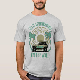 Lämna din oro på Wake Wakesurfing T Shirt