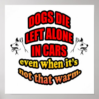 Lämna DIN PETS-ENSAM I EN BIL Poster