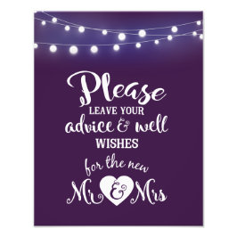 Lämna ditt råd och önskemål Violet Fototryck