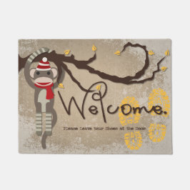 Lämna ditt skor på dörrsock monkey