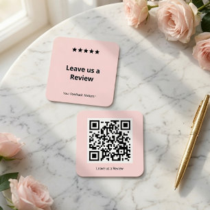 Lämna en recension QR-kod Personlig Fyrkantigt Visitkort