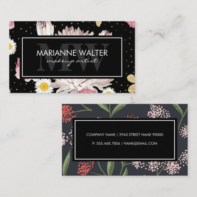 Lämna Flowers Plants Visitkort (Fram/baksida)