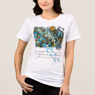 Lämna fotavtryck på hjärtan, vi är aldrig likadana t-shirt