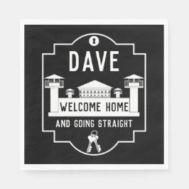 Lämna frigivningsgåva från fängelset pappersservett