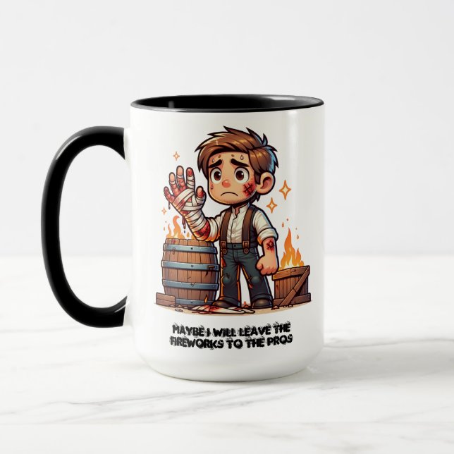 Lämna fyrverkerierna till Pros! Mugg (Vänster)