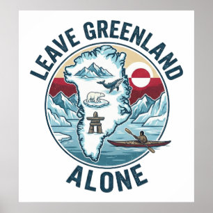 Lämna Grönland ifred Poster
