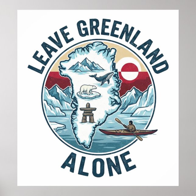 Lämna Grönland ifred Poster (Framsidan)