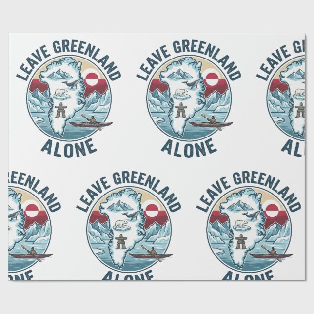 Lämna Grönland ifred Presentpapper (Platt)