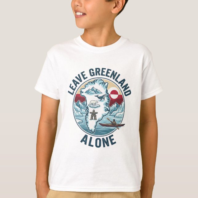 Lämna Grönland ifred T Shirt (Framsida)