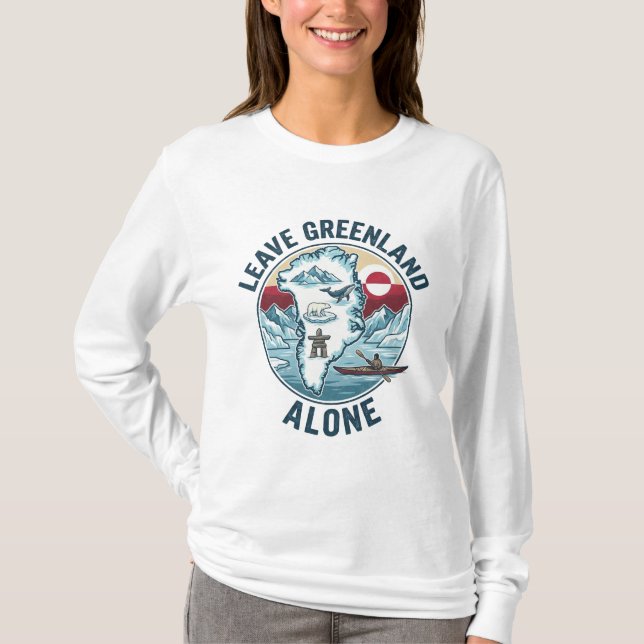 Lämna Grönland ifred T Shirt (Framsida)