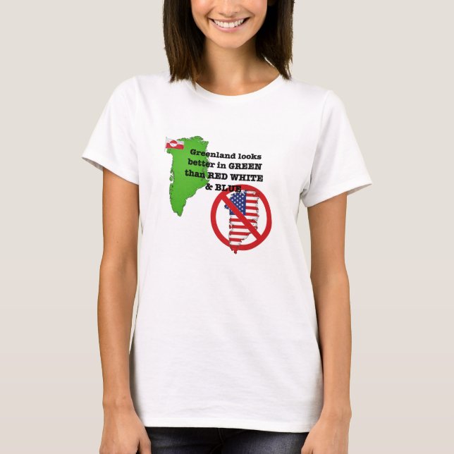 Lämna Grönland ifred T-shirt   (Framsida)