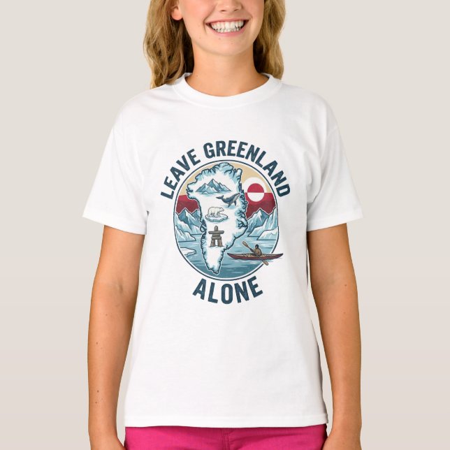 Lämna Grönland ifred T Shirt (Framsida)