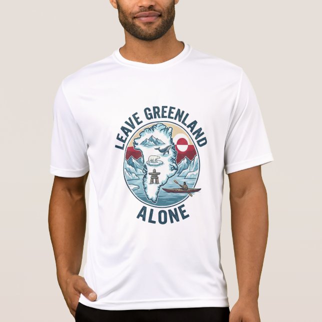 Lämna Grönland ifred T Shirt (Framsida)