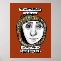 Lämna hennes Poster väggkonst