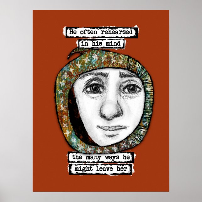 Lämna hennes Poster väggkonst (Framsidan)