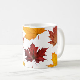 Lämna höstmapel kaffemugg