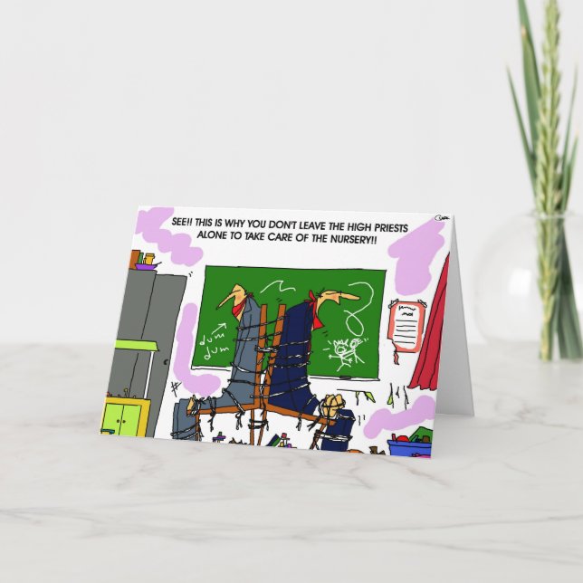 Lämna inte höga präster ensamma i barnkammaren! tack kort (Framsida)