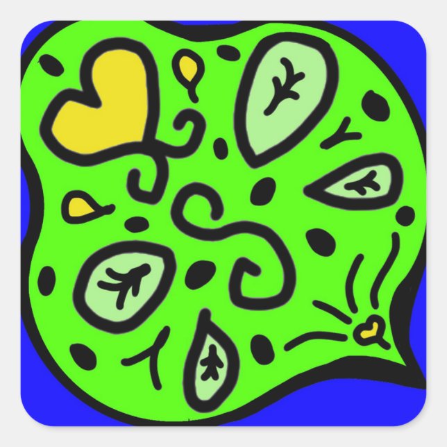 Lämna-kabeldekal Fyrkantigt Klistermärke (Framsida)