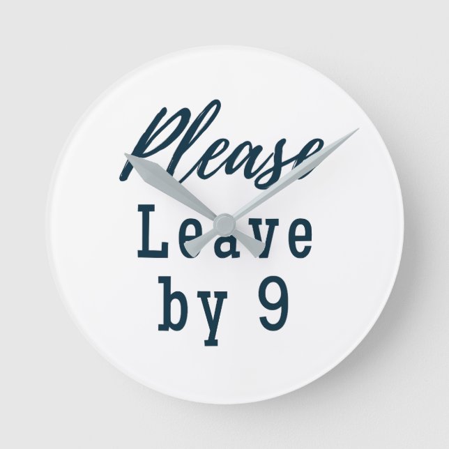 Lämna med 9-nun gäst rund klocka (Framsida)