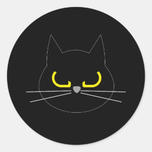 LÄMNA MIG ENSAM! Grumpy Cat Sticker Runt Klistermärke