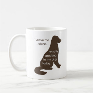 Lämna mig ensamen mig förmiddagen som endast i d kaffemugg