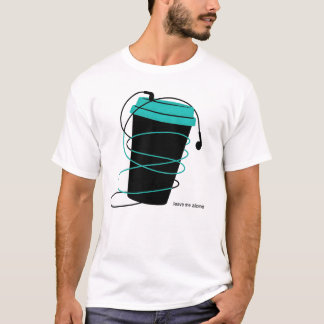 Lämna Mig I Fred Kaffe Kopp Hörlurar Illustration T Shirt