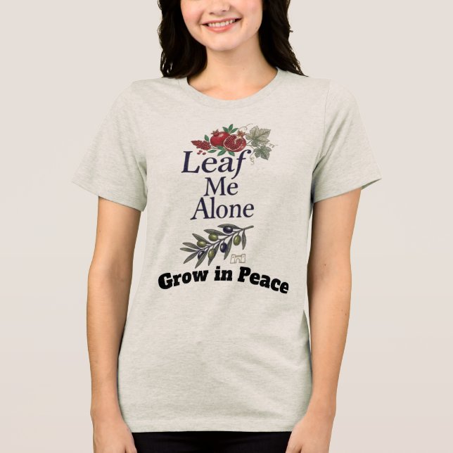 Lämna Mig Ifred Botanisk Naturdesign T Shirt (Framsida)