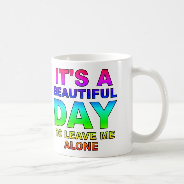 Lämna mig ifred Rolig mugg eller resmugg (Höger)